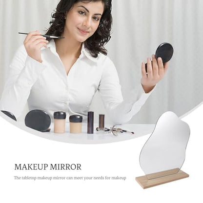Irregular Desktop Makeup Mirror Vertical Lady Vanity Mirror for Home Decoration and Photography Props