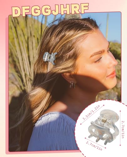Claw Hair Clips Jaw Clamps - 12PCS Small Hair Claw Jaw Clamp for Thin Hair Styling Accessories Classic Hair Clamp for Women Girls (Sequins(Octopus)) - color: Sequins(Octopus)