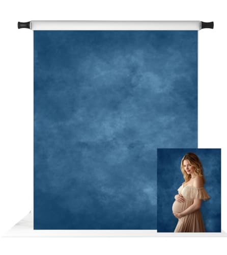 Kate 5x7ft Blue Abstract Photography Backdrop Blue Headshot Portrait Background Photo Fabric Studio Props - color: Blue, size: 5x7ft