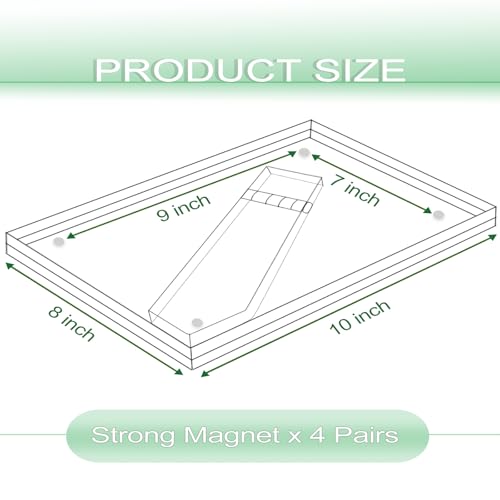 3 Pack(8×10) Acrylic Picture Frames Clear Magnetic Photo Frames Freestanding Lucite Acrylic Block Frame Frameless Desktop Display for Home Office - size: 8"x10"-3Pack