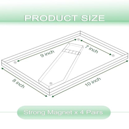 1 Pack(8×10) Acrylic Picture Frames Clear Magnetic Photo Frames Freestanding Lucite Acrylic Block Frame Frameless Desktop Display for Home Office - size: 8"x10"-1Pack