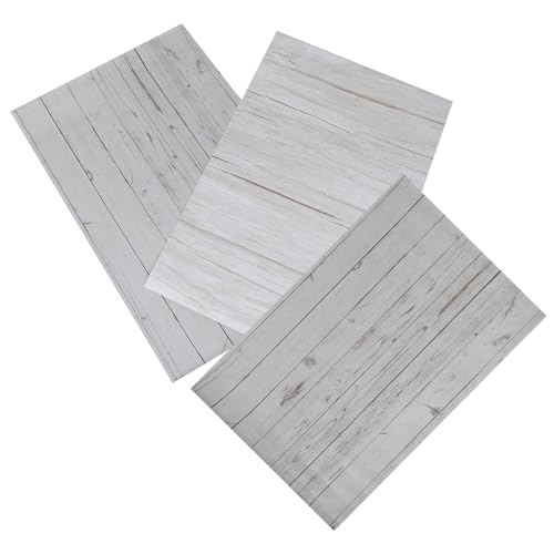 Ipetboom 3pcs Double-Sided Wood Grain and Marble Tabletop Photography Background Paper Waterproof for Food Jewelry Cosmetic Photo Shoot Studio Props