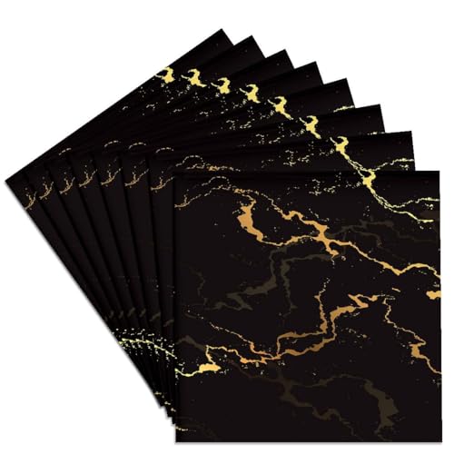 3dRose Image of Black and Yellow Marble Texture, Faux Stone Backdrop Set of 8 Ceramic Tile Coasters - size: set of 8 Ceramic Tile Coasters