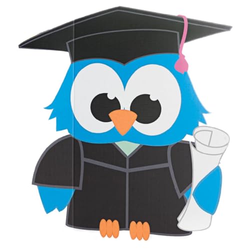 Blue Graduation Owl Standup Kit, Graduation Decorations - color: Blue Graduation Owl Kit