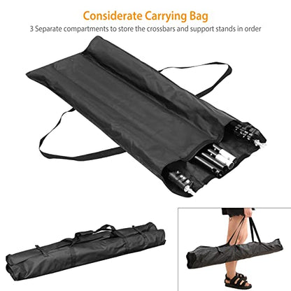 10ft Adjustable Backdrop Stand Kit, Heavy-Duty Photography Background Support System with Clamps & Carry Bag, Photo Video Studio Backdrop Stand for Parties, Weddings, Green Screen & Banner Display - color: Black