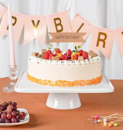 12.5" Square Ceramic Cake Stand 5-in-1 - White Pedestal Serving Platter for Wedding Birthday Party Baby Shower, Dessert Cupcake Fruit Display Stand, Multifunctional Kitchen Centerpiece - size: 12.5" x 12.5" x 3.7"