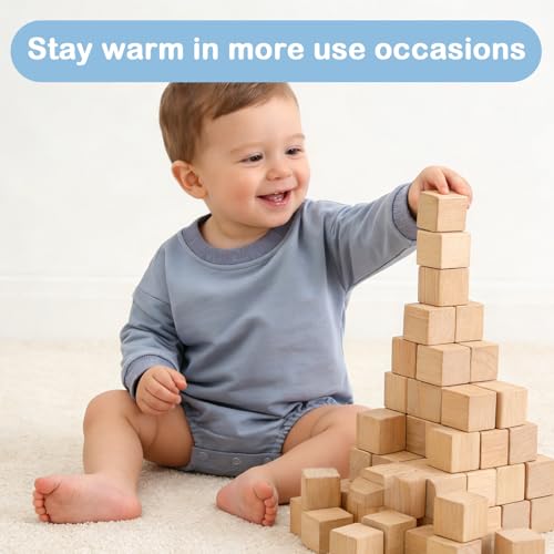 Bafeicao Baby Boy Girl Bubble Romper Color Block Long Sleeve Sweatshirt Romper Outfit Spring Cute Clothes - color: Blue, size: 3-6 Months
