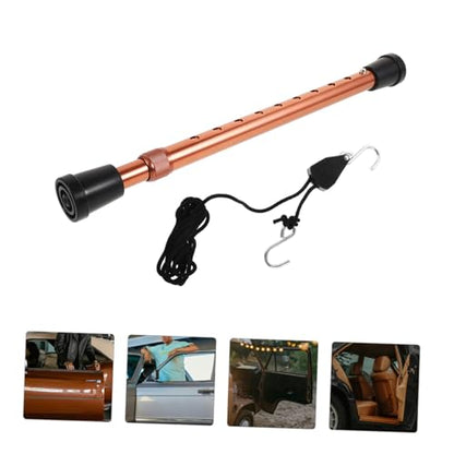 Telescoping Car Hood Prop Rod Aluminum Alloy Hood Support Bar with Hook Hanging Rope for Automotive Repair Easy to Use Holder Tool