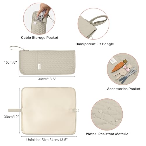 KarSyon Hot Tools Organizer Heat Resistant Mat Case Hair Tools Holder Travel Bag Portable Hair Styling Tools Cover Pouch for Curling Iron,Flat Iron,Hair Straightener (Camel) - color: Camel