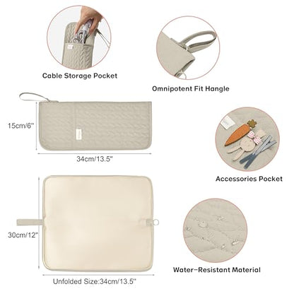 KarSyon Hot Tools Organizer Heat Resistant Mat Case Hair Tools Holder Travel Bag Portable Hair Styling Tools Cover Pouch for Curling Iron,Flat Iron,Hair Straightener (Camel) - color: Camel