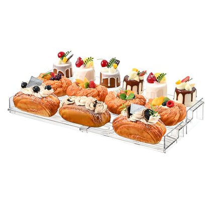 Display Risers, 4 Tier Perfume Organizer Stand，Clear Cupcake Stand Holder，Display Risers for Figures,Cake Shelves Retail (19inch-1pack) - size: 19inch-1pack