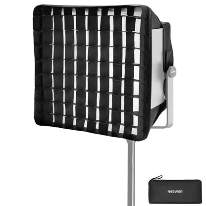 NEEWER Upgraded Softbox Diffuser Only for NEEWER RGB1200 Video Light, 14.6"x13.6"/37x34.5cm Foldable Soft Box with Grid/Bag/Blackout Hood, Quick Set Up for Portrait Studio Photography Lighting, NS5S - style: NS5S for RGB1200