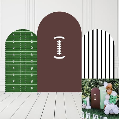 Sports Football Field Birthday Party Arch Backdrop Cover Decors Arch Stand Covers for Boys American Football Lace Baby Shower Balloons Parties (3.3X6.5ft,GX2802) - color: GX2802, size: 3.3X6.5ft