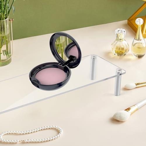 MY MIRONEY 2PCS Acrylic Display Stands Clear Display Shelf Cupcake Display Riser Makeup Holder for Decoration and Organizer(11.81" x 3.54" x 1.97") - size: 11.81" x 3.54" x 1.97"