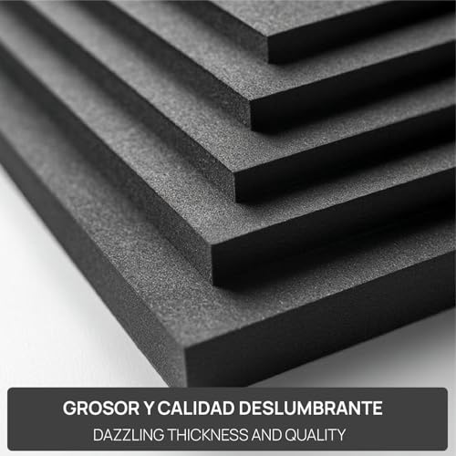 OFITURIA Foam Board, Black, A3 (29.7 x 42 cm), Expanded Polystyrene Plate, Lightweight and Rigid, Foam Board, Versatile and Cuttable, Ideal for Crafts and Models, High Quality, 5 mm Thickness - color: Black, size: A3