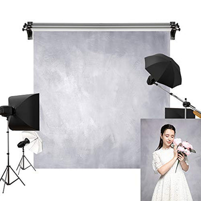 Kate 8x8ft/2.5x2.5m Light Grey Background Light Purple Backdrop Retro Textured Abstract Photography Props Studio Digital Printed Backdrop - color: Grey, size: 8x8ft