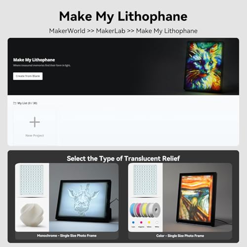 CMYK Lithophane LED Backlight Board Kit Compatible with Bambulab A1/A1 mini Combo/P1P/P1S/X1C/X1E AMS 3D Printer for 3D Printed Photo Model Light Board - color: 1 PCS CMYK Lithophane LED