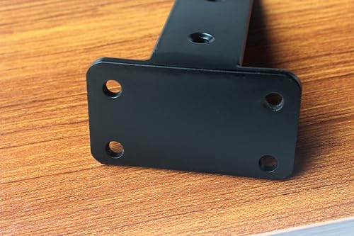 2 Pack - 4 inch Black Hidden L Shelf Bracket (1/5 Inch Thicked) Iron Floating Shelf Brackets Rustic Industrial Metal Brackets for Shelf Support - size: 4 Inch, style: Black 2 Pack