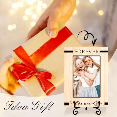 Forever Friends Picture Frame,Women Friend Bestie, 4 x 6 Picture Frame with Stand for Tabletop Display.(Vertical Portrait) - color: Frame19