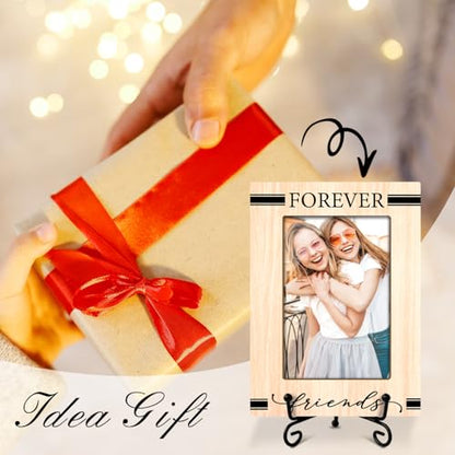 Forever Friends Picture Frame,Women Friend Bestie, 4 x 6 Picture Frame with Stand for Tabletop Display.(Vertical Portrait) - color: Frame19