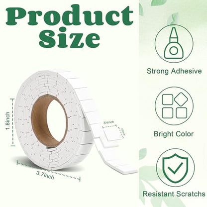 168 Pcs Foam Tape Craft Double Sided Precut 3/4 X 1/2 Inch 3D Adhesive Foam Squares Self Adhesive Dots Purple for Halloween Christmas DIY Crafts Art Sewing Supplies (1 Tape, White) - color: White, style: 1 Tape