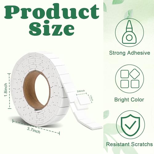 168 Pcs Foam Tape Craft Double Sided Precut 3/4 X 1/2 Inch 3D Adhesive Foam Squares Self Adhesive Dots Purple for Halloween Christmas DIY Crafts Art Sewing Supplies (1 Tape, White) - color: White, style: 1 Tape