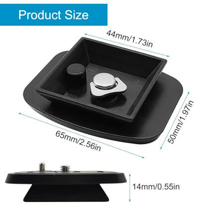 44mm Quick Release Plate, Universal QB-4W Tripod Mount Adapter Replacement for Select Tripods with 44mmx44mm Mounting Slot - Camera Mounting Base Plate - size: 44 MM