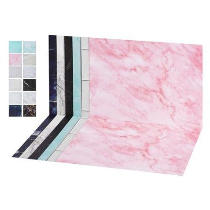 12PCS 12Patterns Product Photography Backdrops,Photo Backdrop Double Sided Marble and Tile Photo Background（16.5X11inch） - color: Marble series