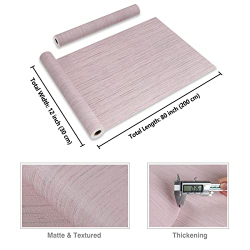 CRE8TIVE Pale Pink Grasscloth Wallpaper Textured Grasscloth Peel and Stick Wallpaper Faux Grass Cloth Contact Paper Self Adhesive Fabric Linen Removable Wall Paper for Girls Bedroom Dressers 12"x80" - color: Pale Pink, size: 12" x 80"
