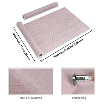 CRE8TIVE Pale Pink Grasscloth Wallpaper Textured Grasscloth Peel and Stick Wallpaper Faux Grass Cloth Contact Paper Self Adhesive Fabric Linen Removable Wall Paper for Girls Bedroom Dressers 12"x80" - color: Pale Pink, size: 12" x 80"