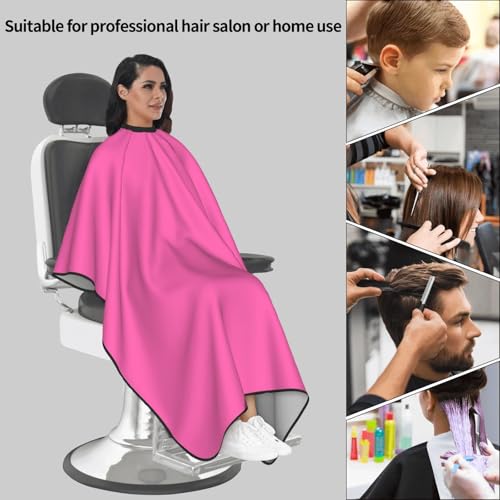 Custom Barber Cape Unisex Salon Hair Cutting Capes Add Your Image Logo Haircut Kit Personalized Stylist Tool - color: Hot Pink