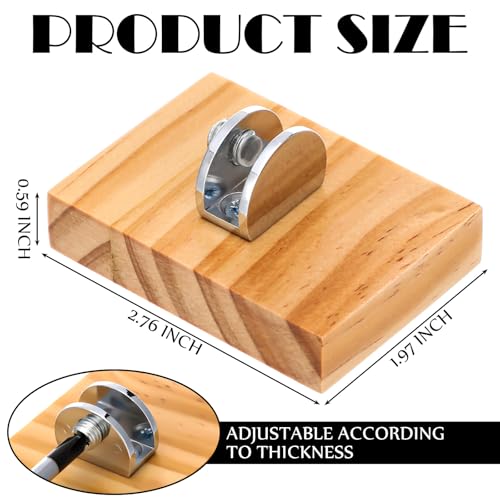 Kathfly 4 Pcs Mini Wood Adjustable Glass Display Stands Easel for Glass Art Creations Stained Ceramic Tiles Plaques for Picture Collectibles Ceramic Tiles Photo Office Trade Show Office or Home - color: Wood, size: 5 x 7 x 1.5 cm