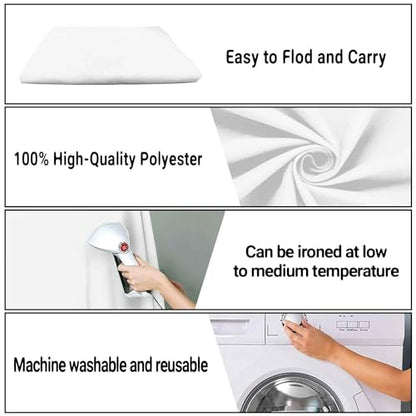 White Screen Backdrop for Photography 5x7ft Zoom Meeting, Game Live Steaming and Photo Studio Shooting Props - color: White, size: 5x7ft