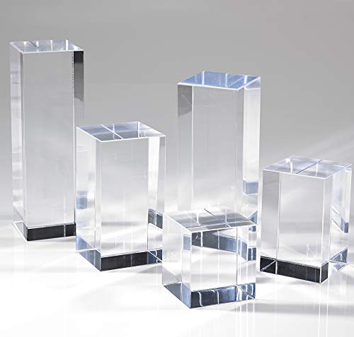 Mirart Clear Acrylic Cube (3" x 2" x 2") - size: 3" x 2" x 2"