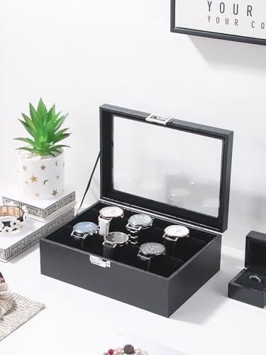 Bracelet Holder Organizer Box, Jewelry Storage Case with 2 Rods, Bangle Watch Display Tray for Women Girls (Black) - color: Black