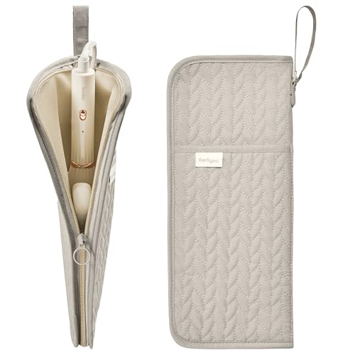KarSyon Hot Tools Organizer Heat Resistant Mat Case Hair Tools Holder Travel Bag Portable Hair Styling Tools Cover Pouch for Curling Iron,Flat Iron,Hair Straightener (Camel) - color: Camel