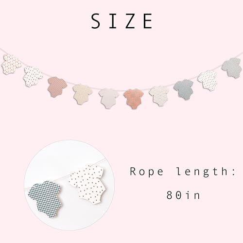 Baby Shower Birthday Clothes Banner - Baby Shower, Birthday, Gender Reveal Party Decoration Supplies Banner, Baby Party Onesie Banner, Bodysuits Sign Photo Background Props Garland