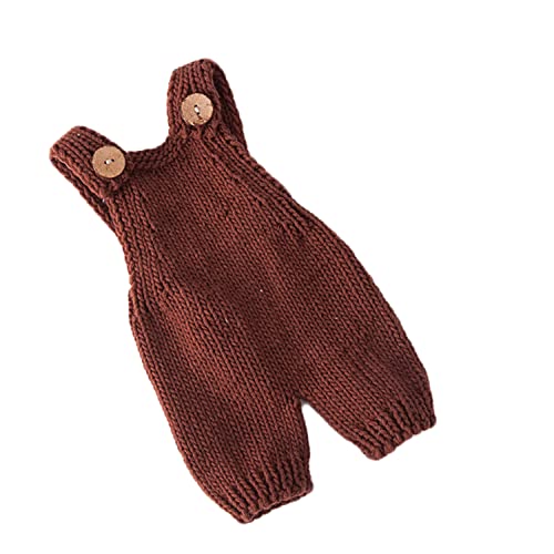 Zeroest Baby Photography Props Boy Girl Photo Shoot Outfits Newborn Crochet Infant Knitted Clothes Mohair Outfit - color: Coffee