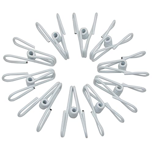 30 Pcs 2 Inch White Chip Clips, PVC Coating High Elasticity Strength Clothes Pins, Food Clips and Bag Clips