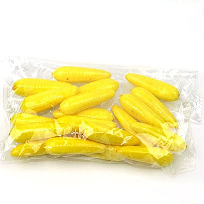 20Pcs Mini Fake Lemon Strawberry Oranges Fruit,Plastic Foam Vegetables Fruit as Home Party Ornament Craft Photography Props Gift 3-6CM(Corn) - size: Corn