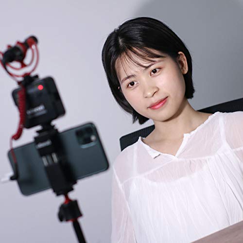 ULANZI VL49 2000mAh LED Video Light w 3 Cold Shoe, Rechargeable Soft Light Panel, Portable Photography Lighting for DJI OSMO Sony DSLR Canon Camera GoPro Vlogging - color: Black
