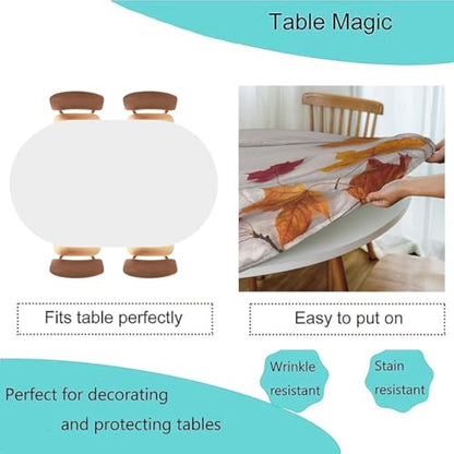 Wood Texture Background White Oval Tablecover Fitted with Elastic, Water Proof, Easy to Clean，Picnic, Party,Terrace, Flowers, Fits 48"x80" Oval Tables, Style68 - color: Wood Texture -17, size: 48" x 80" (Oval)