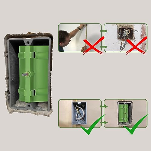Sumnacon 5 Pcs Outlet Marker for Drywall Installation Drywall Marking Tool for Electrical Outlets, Electric Wire Protection Made, Green (Green)