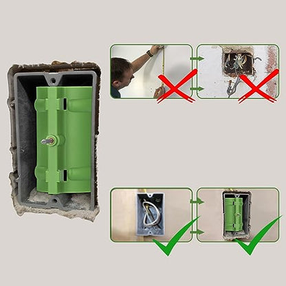 Sumnacon 5 Pcs Outlet Marker for Drywall Installation Drywall Marking Tool for Electrical Outlets, Electric Wire Protection Made, Green (Green)