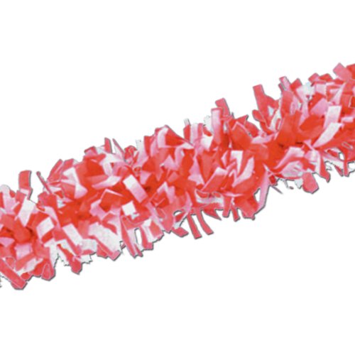 Beistle 55598-RW Tissue Festooning, 25', Red/White - color: Red and White