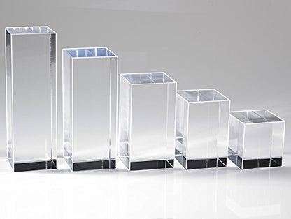 Mirart Clear Acrylic Cube (4" x 2" x 2") - size: 4" x 2" x 2"