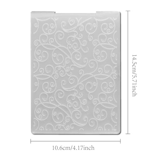 Swirls Vine Plastic Embossing Folders for Card Making Flourish Lace Vine Embossing Folders for Scrapbooking Paper Crafting Decoration - color: swirls vine background