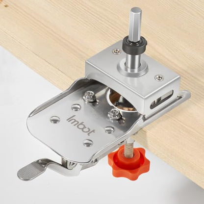 Imbot Metal Concealed Hinge Clamp Fixture Precision Locking Cabinet, Adjustable Punch Locator Positioning Tool Easy Cabinet Hinge Clamp for Woodworking Hardware Jig Installation Tool