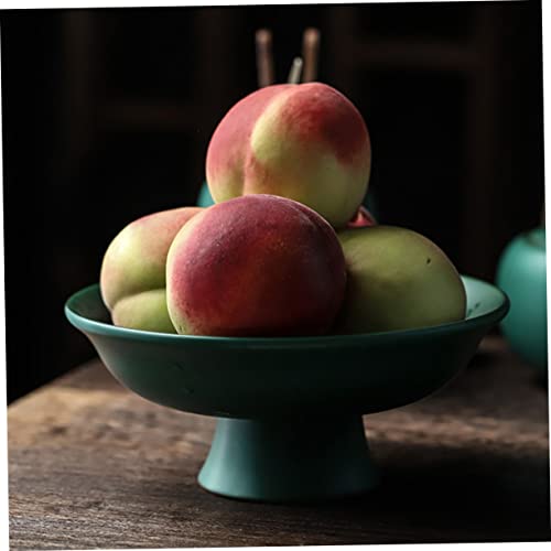 Ceramic Fruit Plate Japanese Style Storage Dish Elegant Standing Dessert Plate Multi Functional Tableware for Home Decor Food Photography Sturdy Easy to Clean