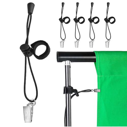 5Pcs Multipurpose Backdrop Background String Clip Holder For Photo Video Photography Studio Adjustable Elastic Background Cloth Clamps